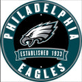 Philadelphia Eagles 12” Round Embossed Aluminum Sign.An NFL Licensed Product.