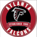 Atlanta Falcons 12” Round Embossed Aluminum Sign.An NFL Licensed Product.