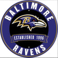 Baltimore Ravens 12” Round Embossed Aluminum Sign.An NFL Licensed Product.