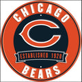 Chicago Bears 12” Round Embossed Aluminum Sign.An NFL Licensed Product.
