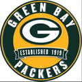 Green Bay Packers 12” Round Embossed Aluminum Sign.An NFL Licensed Product.