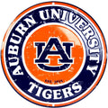 Auburn University Tigers 12” Round Aluminum Sign. An Officially Licensed Product.