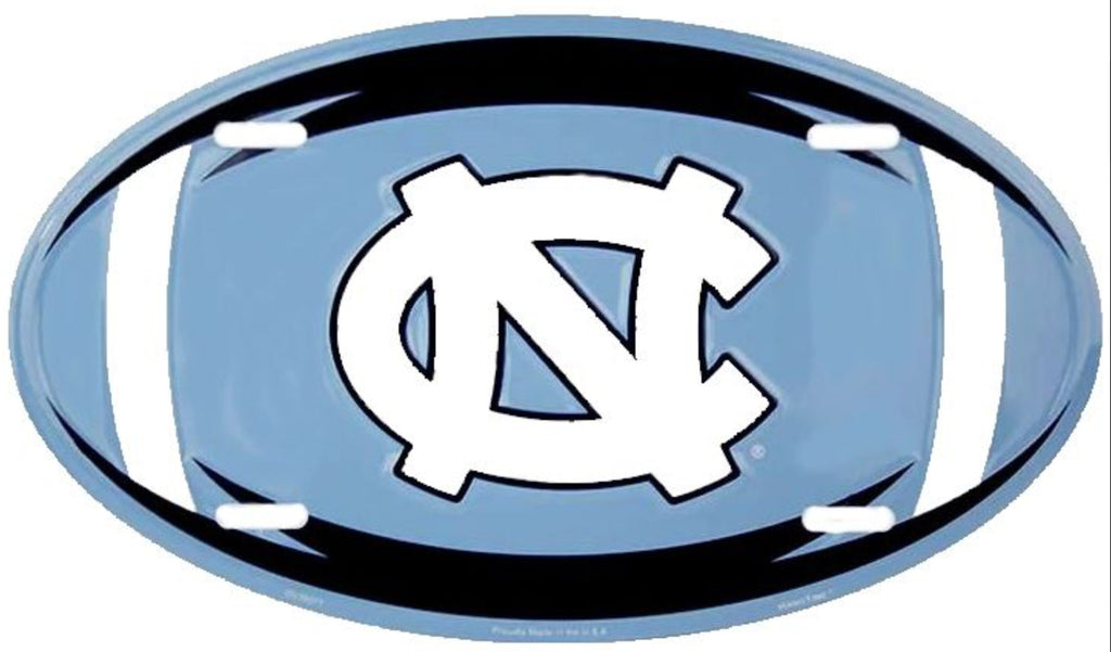 University of North Carolina Tar Heels Aluminum Oval Football License Plate