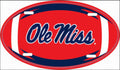 Ole Miss Rebels Aluminum Oval Football License Plate