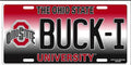 Ohio State University Buckeyes 12”x6” Embossed Aluminum License Plate