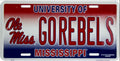 Ole Miss Rebels 12”x6” Embossed Aluminum License Plate