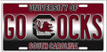 University of South Carolina Gamecocks 12”x6” Embossed Aluminum License Plate