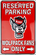 North Carolina State Wolfpack Reserved on a 12" x 8" Aluminum Sign.An Officially Licensed Product.