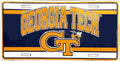 Georgia Tech Yellow Jackets 12”x6” Embossed Aluminum License Plate
