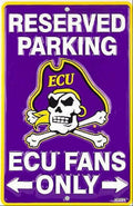 East Carolina University Pirates Reserved on a 12" x 8" Aluminum Sign. An Officially Licensed Product.