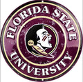 Florida State University Seminoles 12” Round Aluminum Sign.An Officially Licensed Product.