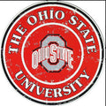 Ohio State University Buckeyes 12” Round Aluminum Sign.An Officially Licensed Product.