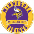 Minnesota Vikings 12” Round Embossed Aluminum Sign.An NFL Licensed Product.