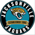 Jacksonville Jaguars 12” Round Embossed Aluminum Sign.An NFL Licensed Product.