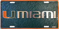 University of Miami Hurricanes 12”x6” Embossed Aluminum License Plate