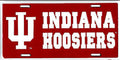 Indiana University Hoosiers 12”x6” Embossed Aluminum License Plate