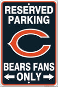 Chicago Bears Reserved Parking 12”x 8” Wall Sign.An Officially Licensed Product.
