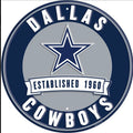 Dallas Cowboys 12” Round Embossed Aluminum Sign.An NFL Licensed Product.