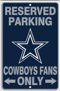 Dallas Cowboys Reserved Parking 12”x8” Wall Sign.An Officially Licensed Product.