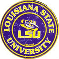 Louisiana State University Tigers 12” Round Aluminum Sign.An Officially Licensed Product.