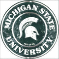 Michigan State University Spartans 12” Round Aluminum Sign.An Officially Licensed Product.