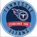 Tennessee Titans 12” Round Embossed Aluminum Sign.An NFL Licensed Product.