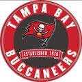 Tampa Bay Buccaneers 12” Round Embossed Aluminum Sign.An NFL Licensed Product.