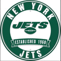 New York Jets 12” Round Embossed Aluminum Sign.An NFL Licensed Product.