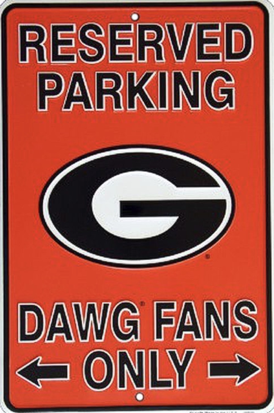 University of Georgia Bulldogs Reserved on a 12" x 8" Aluminum Sign.An Officially Licensed Product.