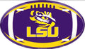 Louisiana State University Tigers Aluminum Oval Football License Plate