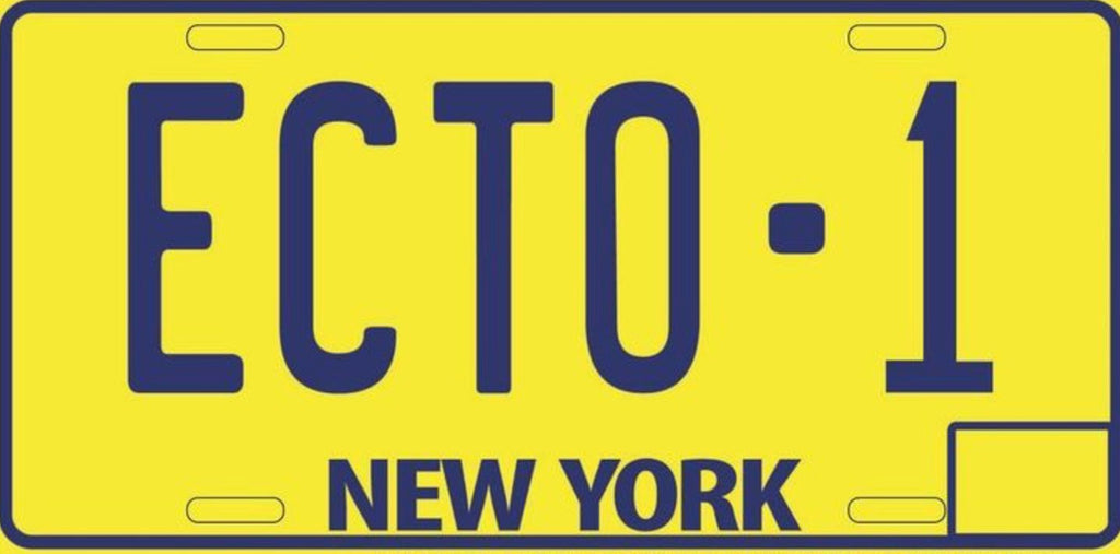 ECTO-1 New York,Ghostbusters Inspired 12"x6" Embossed Aluminum License Plate