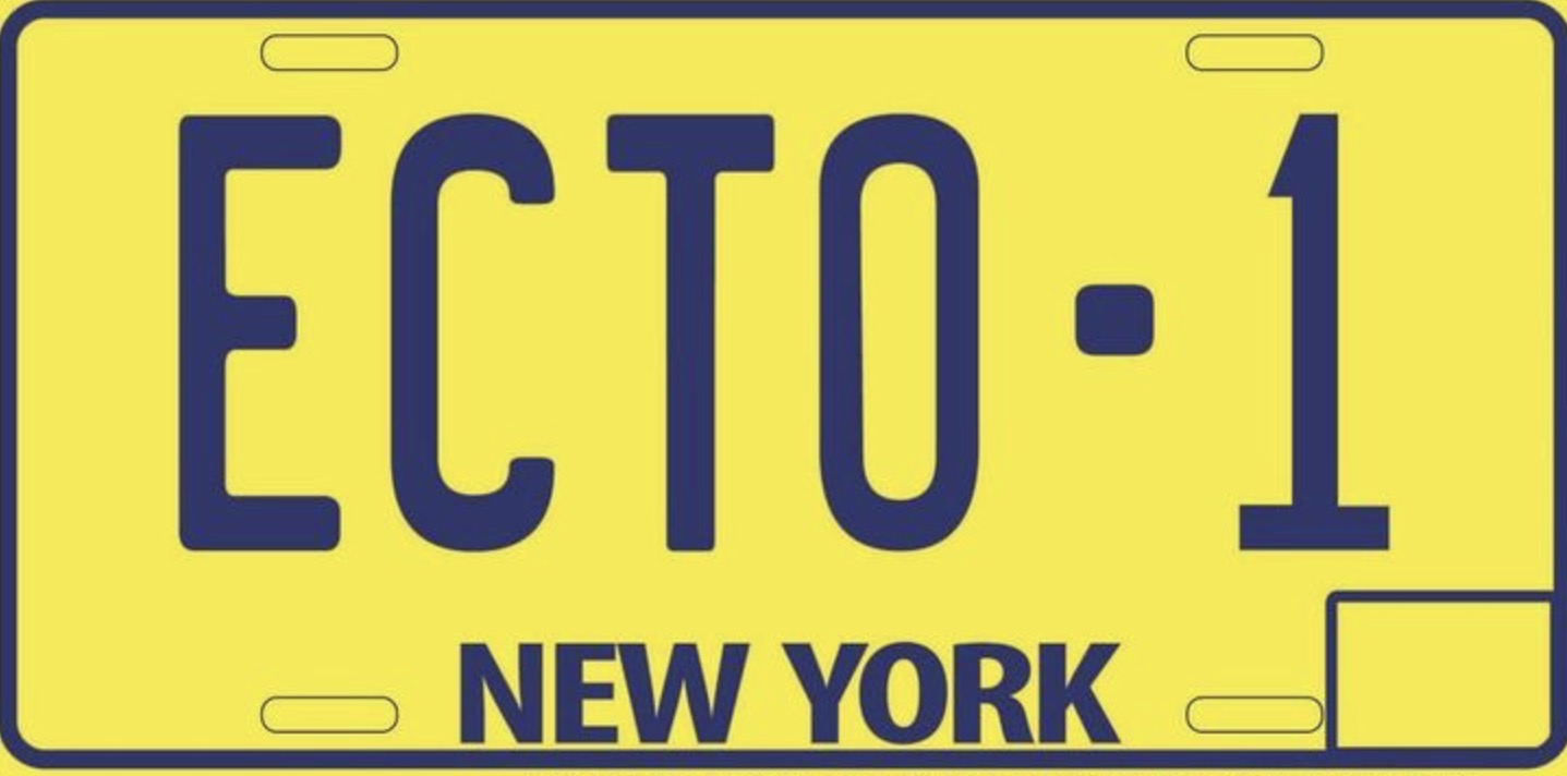 ECTO-1 New York,Ghostbusters Inspired 12"x6" Embossed Aluminum License Plate