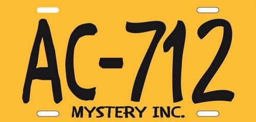 AC-712 Mystery Inc, Scooby Doo Inspired 12"x6" Embossed Aluminum License Plate