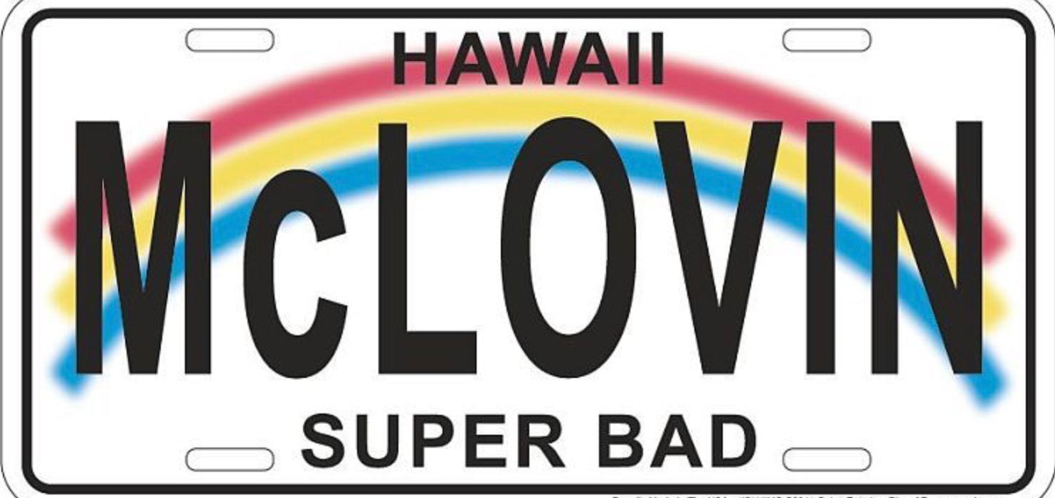 McLOVIN, Super Bad Inspired 12"x6" Embossed Aluminum License Plate