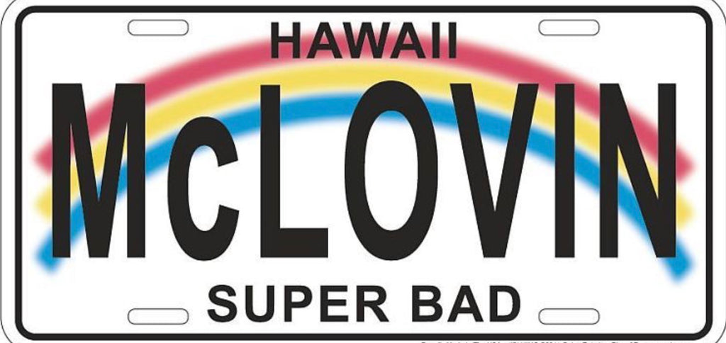 McLOVIN, Super Bad Inspired 12"x6" Embossed Aluminum License Plate