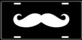 The Mustache 12"x6" Embossed Aluminum License Plate