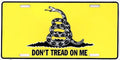 Don’t Tread On Me 12"x6" Embossed Aluminum License Plate