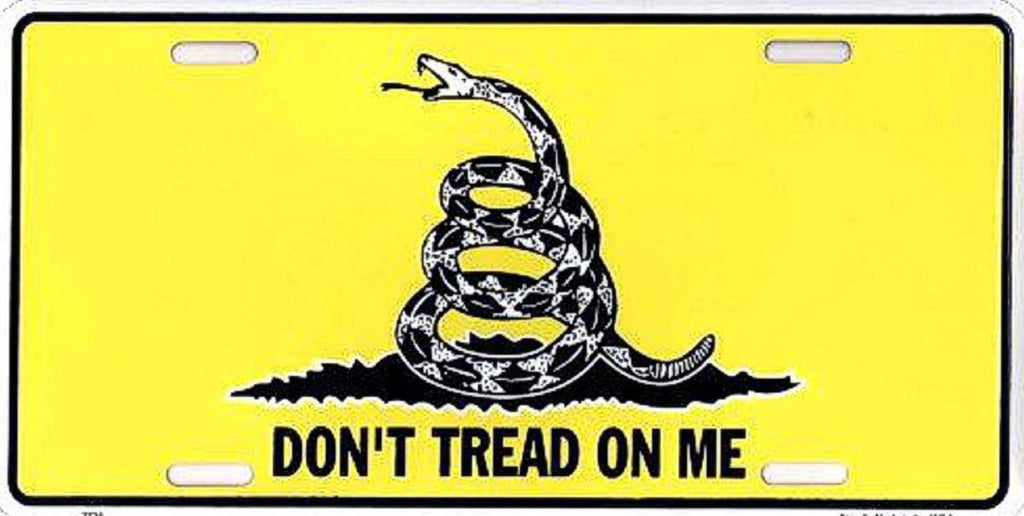 Don’t Tread On Me 12"x6" Embossed Aluminum License Plate