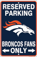 Denver Broncos Reserved Parking 12”x 8” Wall Sign