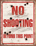 No Shooting Beyond This Point Aluminum Sign 12.5" x 16"