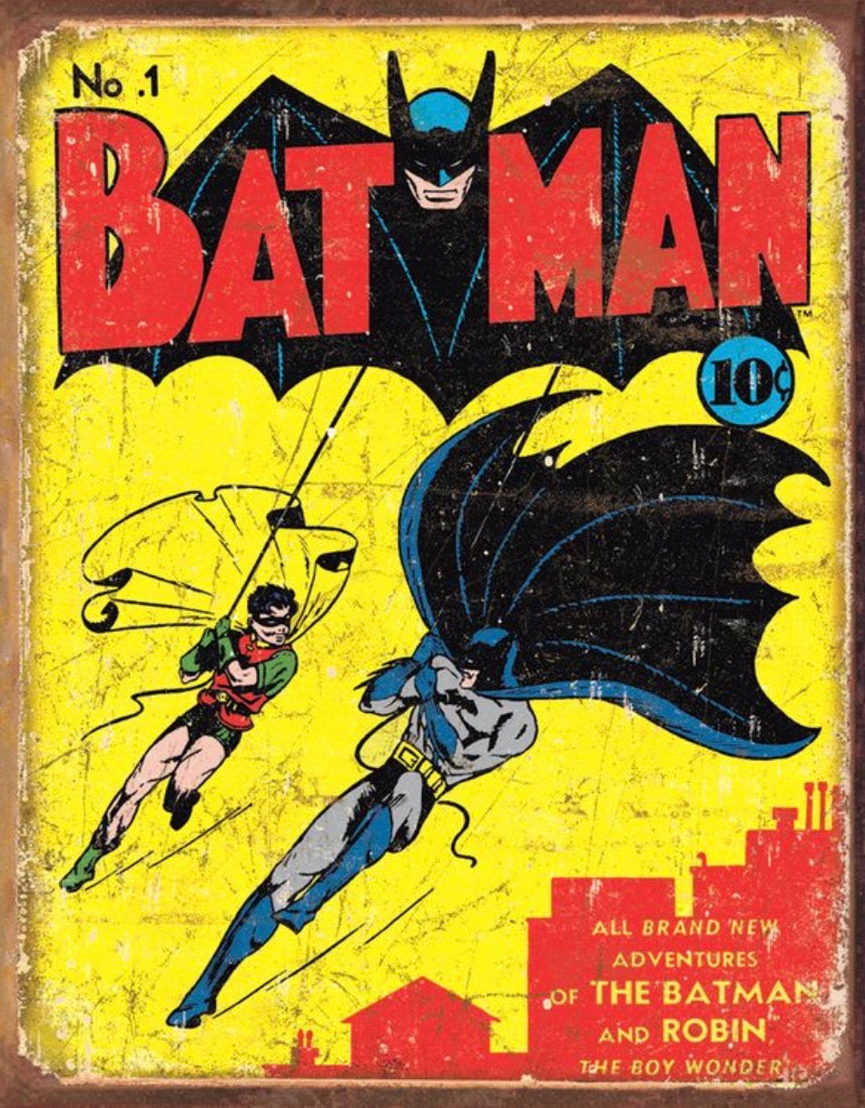 Batman No.1 DC Comics Aluminum Sign 12.5" x 16"