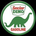 Sinclair Dino Gasoline Aluminum Round 11.75” Diameter
