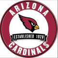 The Arizona Cardinals 12” Round Embossed Aluminum Wall Sign