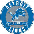 The Detroit Lions 12” Round Embossed Aluminum Wall Sign