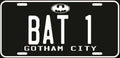 Bat 1,Batman Inspired 12"x6" Embossed Aluminum License Plate