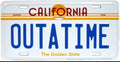 Back To The Future Theme 12"x6" Embossed Aluminum License Plate.